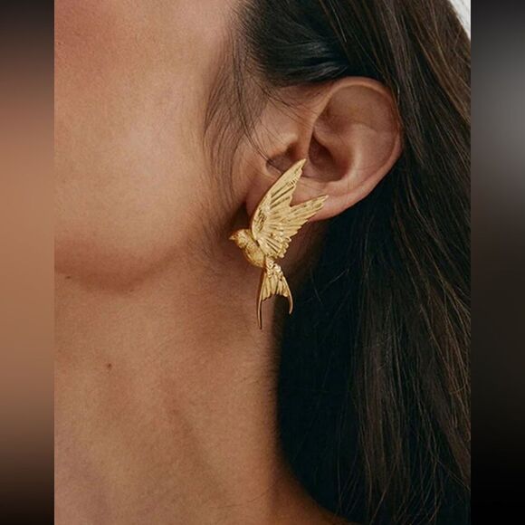 Bird stud earrings M799 - Picture 1 of 4